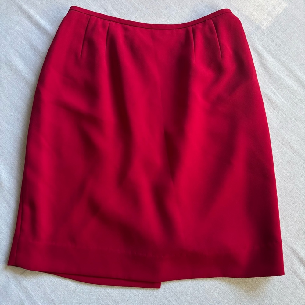 Kasper Rich Red Blazer & Skirt Suit Set Women’s Size 4 | Career Officewear - Picture 6 of 15